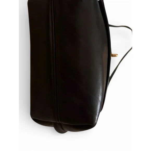 Vintage Coach The Quincey 9919 Crossbody Purse Bag Black Leather Made in USA - Picture 9 of 15